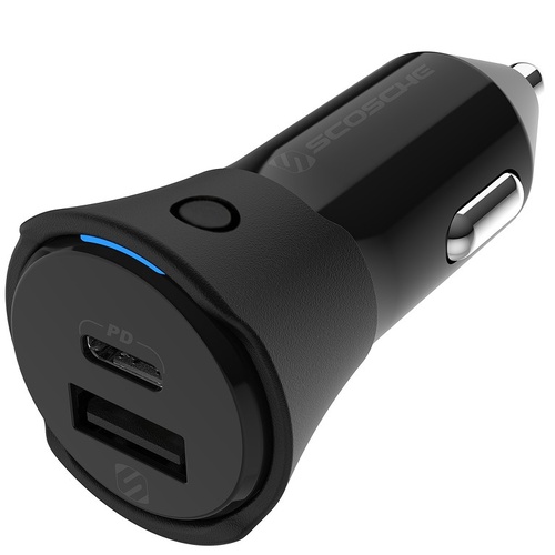Scosche CPD32LT-SP FoundIT Charge 32W USB-C / USB-A Car Charger with Item Locator
