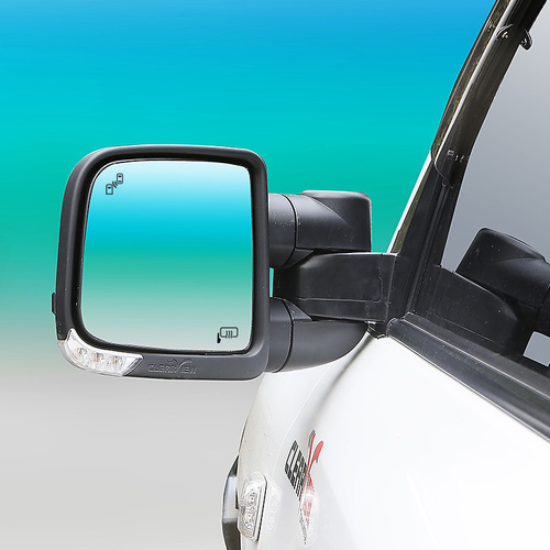 ClearView Compact Towing Mirrors To Suit Isuzu MU-X 2014 to MY 2020 [Features: Pair, Multisignal & Electric]