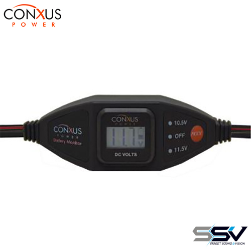 Conxus CX-BLVD-P Inline - Low Voltage Disconnect and Digital Volt Meter BLACK