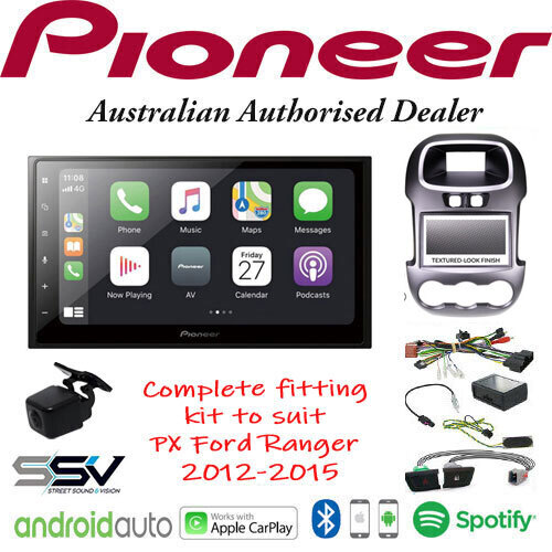 Pioneer DMHZ5350BT kit to suit PX Ford Ranger with Reverse Camera RCAMAVIC  FP8083KT