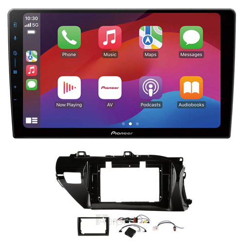Pioneer DMH-AP6650BT 9" head unit & Aerpro AKTO3 kit to suit Toyota Hilux 2020+ non amplified models