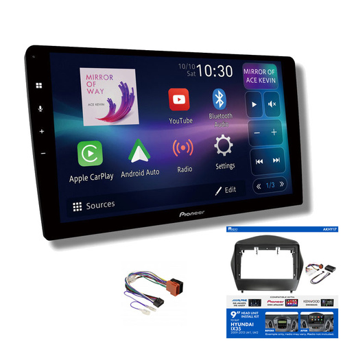 Pioneer DMH-AP6850BT 9" head unit & Aerpro AKHY17 Installation Kit to suit Hyundai ix35 2009-2013