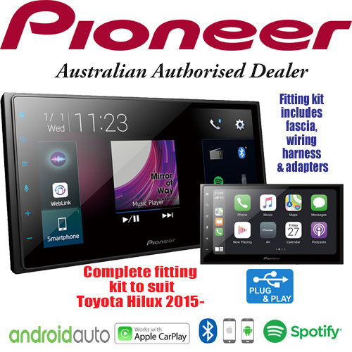 Pioneer DMH-Z5350BT  kit to suit Toyota Hilux 2015-