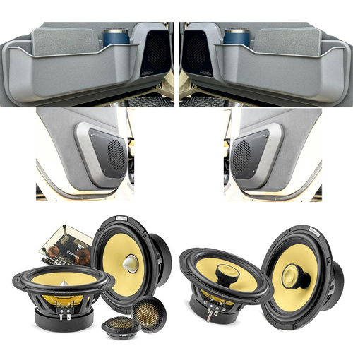 Focal K2 Power Premium Front and Rear Speakers & DOTI Front and Rear Premium Door Pods Package To Suit 79 Series Dual Cab + 76 Wagon