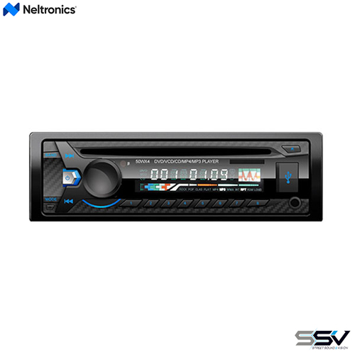 Neltronics DVD-653R Single DIN DVD/CD/MP3/FM Player with USB & SD Card Slot 
