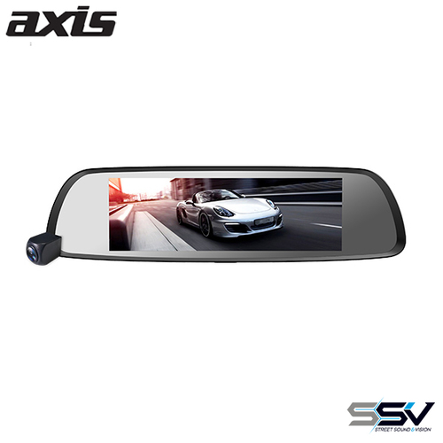 Axis DVR1905K DVR 6.86" Rearview Mirror Kit with Dual Front & Rear Camera DVR Recording