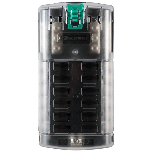 Enerdrive Fuse Block 12 Circuit with Negative Bus and Cover
