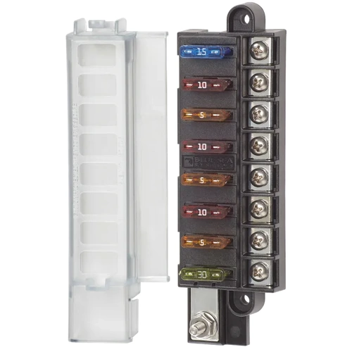 Enerdrive Fuse Block 8 Way Positive with Cover and Label Kit