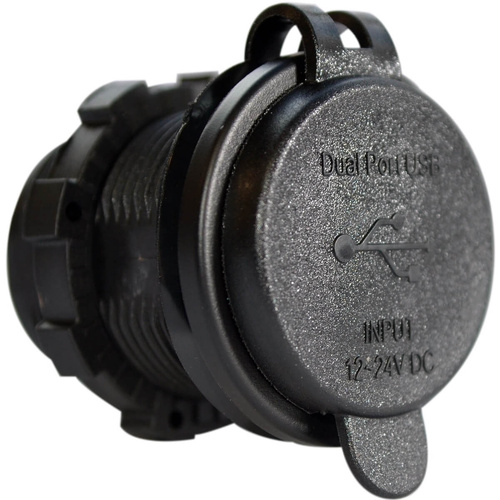 Enerdrive Dual USB-A 4.8A Socket with Cover