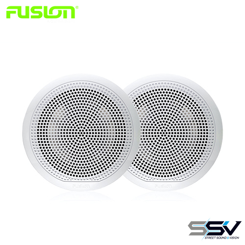 Fusion EL-F651W  EL Series 6.5" 80 Watt Full Range Shallow Mount Marine Speakers Classic White