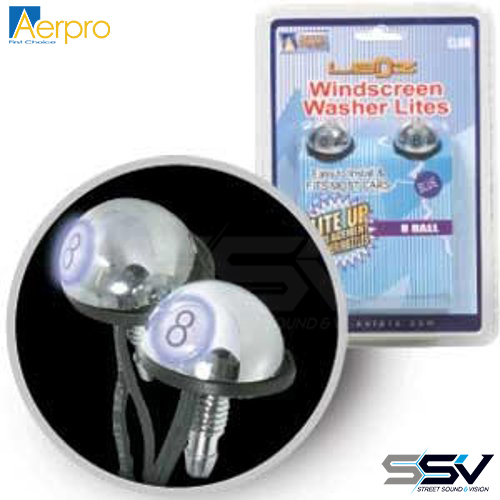 Aerpro EL6W 8 Ball Windscreen Washer LED White