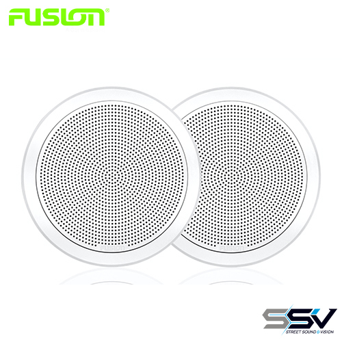 Fusion FM-F77RW  FM Series 7.7" 200 Watt Flush Mount Marine Speakers Classic White