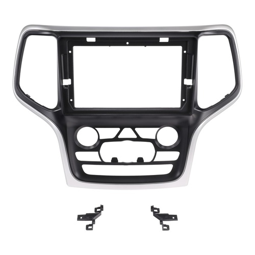 Aerpro FP3176 9" Facia Kit To Suit Jeep Grand Cherokee 2014-2021 (Black with Silver Surround)