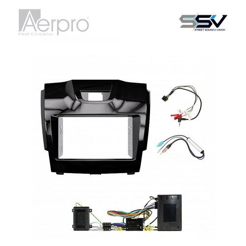 Aerpro FP8063PC Double din piano black install kit to suit Holden Colorado (inc 7)