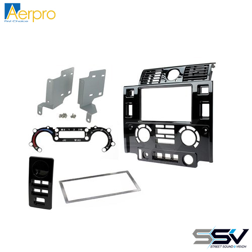 Aerpro FP8487 Double DIN Fascia Kit for Landrover Defender 2007-2015 Gloss Black