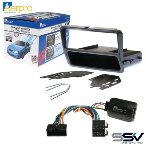 Aerpro FP9140K Install kit with black single din facia to suit ford AU Falcon