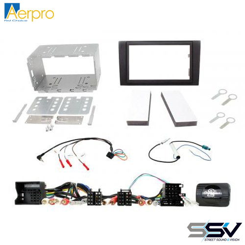 Aerpro FP9202K Install kit with double din facia to suit Audi A4