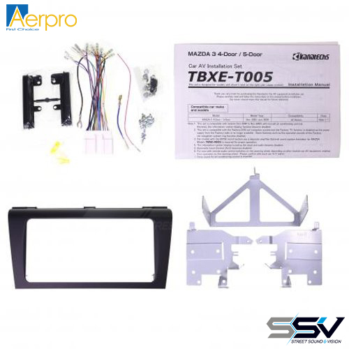 Aerpro FP9805 Kanatechs professional install kit to suit Mazda 3 2005 - 2009