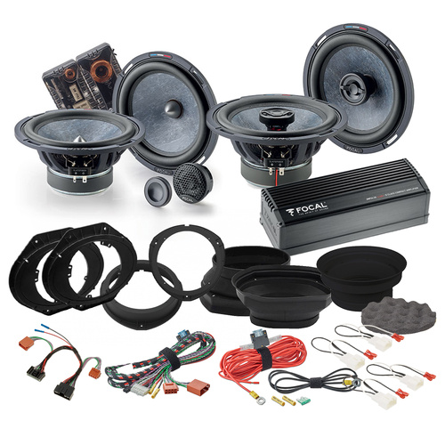 Focal Slate-fiber Front & Rear Speakers with Impulse 4.320 To Suit Ford Ranger Next-GEN Non B&O