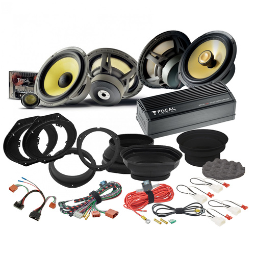 Focal Yellow Cone K2 Front & Rear Speakers with Impulse 4.320 To Suit Ford Ranger Next-GEN Non B&O
