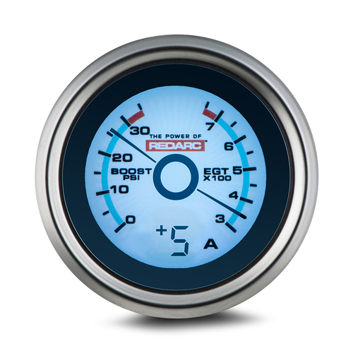 REDARC G52-BEA EGT & Boost Pressure 52mm Gauge with Optional Current Display