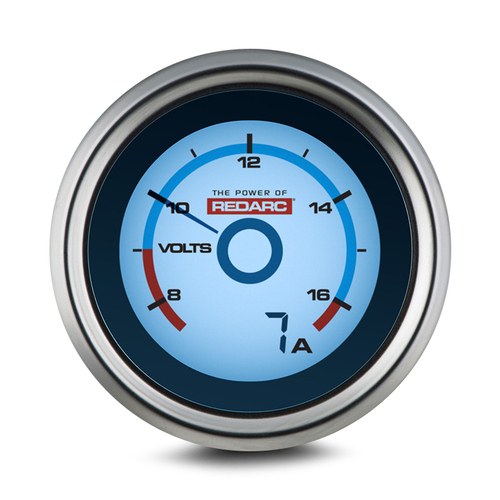 REDARC G52-VA Single Voltage 52mm Gauge with Optional Current Display