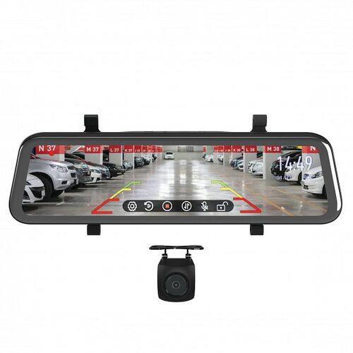 Gator GRV90MKT 9" High Resolution Mirror Monitor with Full HD 1080p Reverse & Live Stream Camera