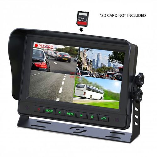 Gator GT704DVR 7" Commercial Grade Dash Mount Quad Display with DVR Function