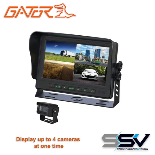 Gator GT904SD 9" Commercial Grade Dash Mount Quad Display Reverse Camera Kit