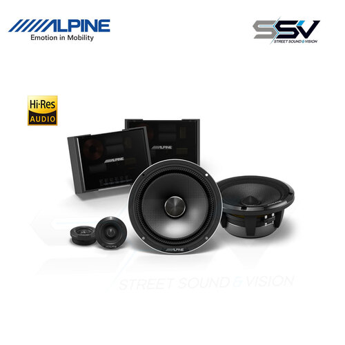 Alpine HDZ-65CS Alpine Status Hi-Res 6-1/2″ (16.5cm) 2-Way Slim-fit Component Speaker Set