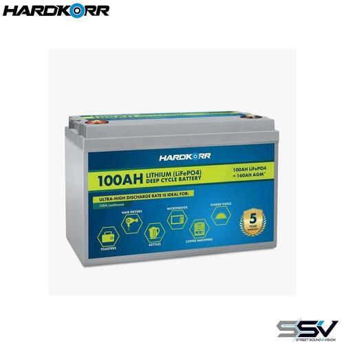 Hardkorr 100Ah LiFePO4 Deep Cycle Lithium Battery HKPBATL100C