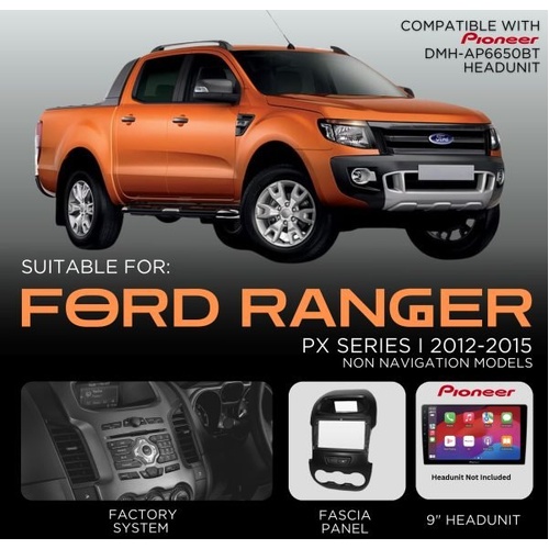 Pioneer Head Unit Replacement kit to suit FORD Ranger 2012-2015