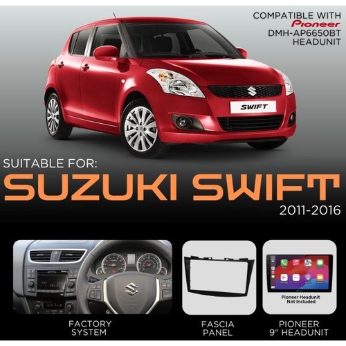 Pioneer Head Unit Replacement kit to suit SUZUKI Swift 2011-2016