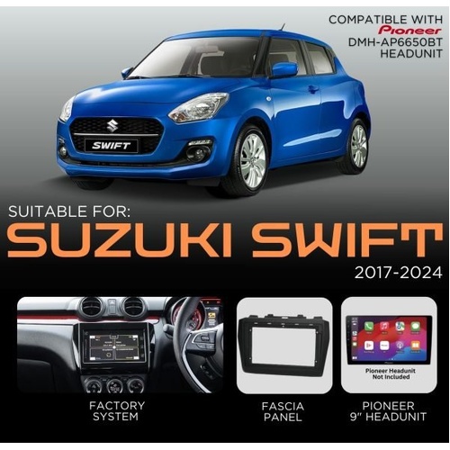 Pioneer Head Unit Replacement kit to suit SUZUKI Swift 2017-2024