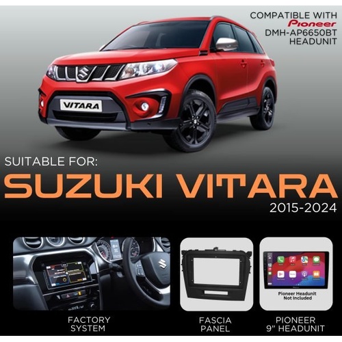 Pioneer Head Unit Replacement kit to suit SUZUKI Vitara 2015-2024