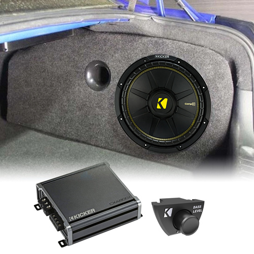 Kicker 12" 800W Subwoofer & Amplifier Bundle To Suit Holden VE Sedan (2006-2013) Drivers Side Ported 12″ Fibreglass