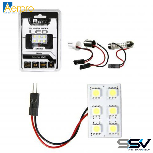 Aerpro IL6SMW 6 x Super SMD Multifit Interior Light White