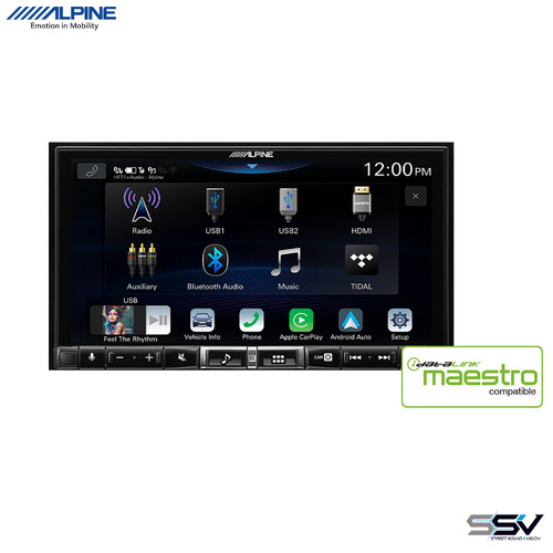 Alpine iLX-507Ai 7” High-Res Audio Receiver with Wireless Apple CarPlay / Wireless Android Auto / HDMI / USB / Dual Camera / Bluetooth / Hi-Res Audio 