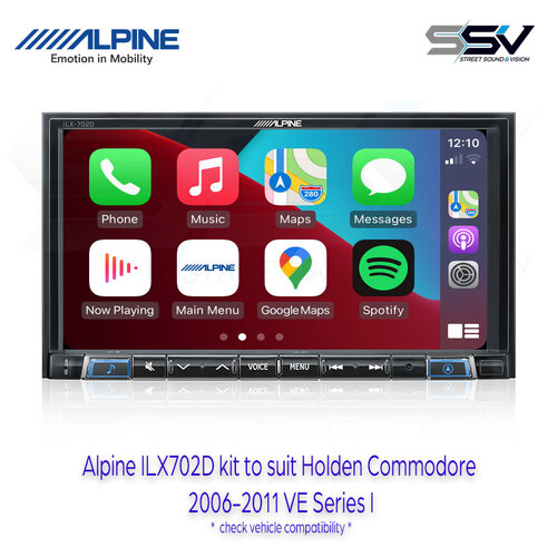 Alpine ILX702D kit to suit Holden Commodore 2006-2011 VE Series I *Grey Kit