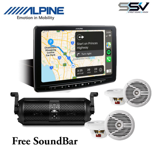 Alpine ILXF309E Caravan Pack with FREE Sound bar