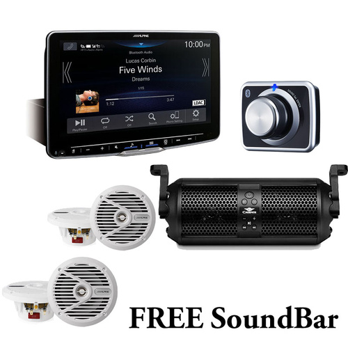 Alpine iLX-F509A Caravan Pack with Cadence FREE Sound bar 
