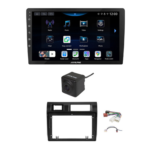 Alpine INE-AW409S 9-Inch Custom-Fit Android Head Unit Reverse Camera To suit 70 series land cruiser