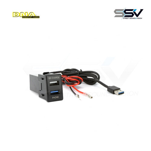 USB3.0 + QC3.0 USB 12VDC Fast Charger To Suit Switch Sockets In Isuzu & Holden Vehicles