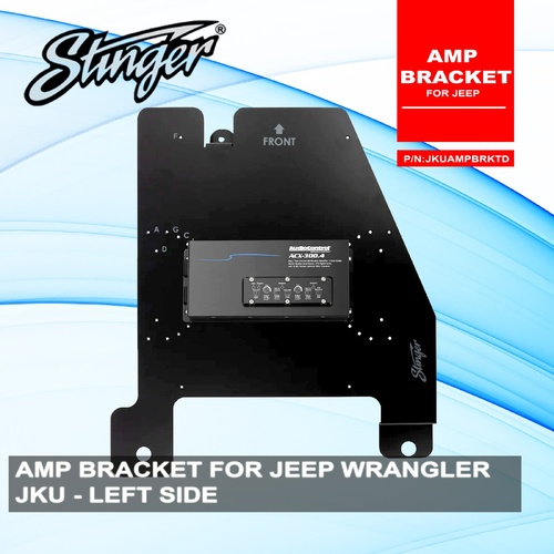 PAC JKUAMPBRKTD Under Seat Amplifier Bracket - Driver Side To Suit Jeep Wrangler JKU (4 Door) 2007-2018