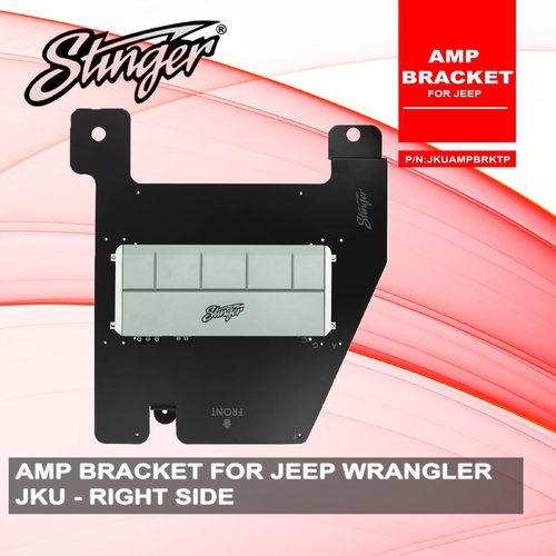 PAC JKUAMPBRKTP Under Seat Amplifier Bracket - Passenger Side To Suit Jeep Wrangler JKU (4 Door) 2011-2018