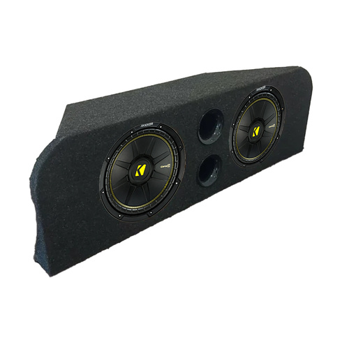 Kicker 50CWCS124 12" 300W 4Ω Subwoofer & Dual 12" Ported Subwoofer Box To Suit Ford Falcon Dual 12" Sub Box Bundle