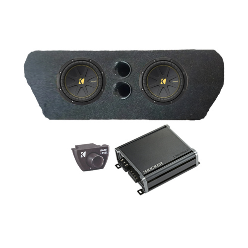 Kicker CompC Dual 12″ Subwoofers & Ported Custom Box Mono Amp Bundle To Suit Holden Commodore VT VX VY VZ 1997–2006