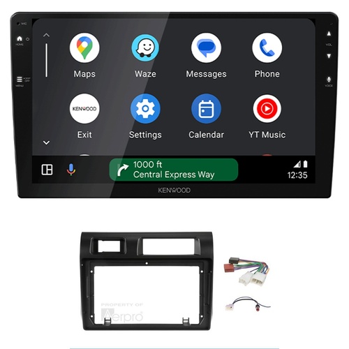 Kenwood DMX80AXS 9" Wireless CarPlay Android Auto Head Unit with install kit to suit Toyota landcruiser 70 series 2010-2023