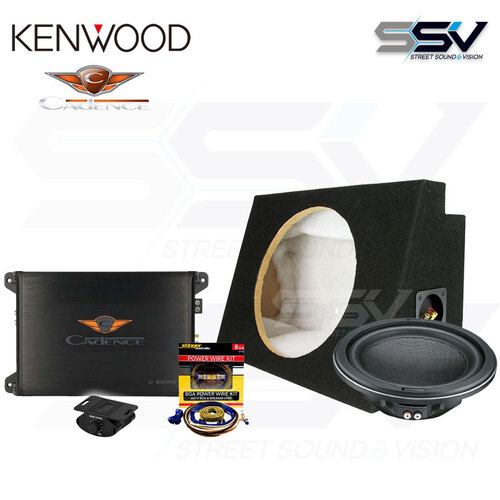 Kenwood Subwoofer in box, Cadence Mono Amplifier & wiring kit