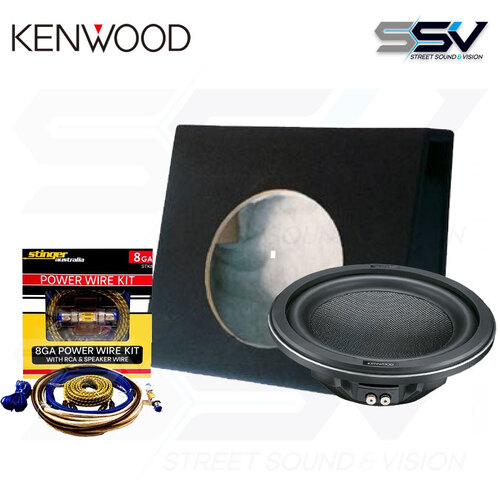 Kenwood Subwoofer in box with wiring kit